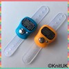 KnitUK Tally Counter - LCD (Finger-Held). Pack of 2. Orange