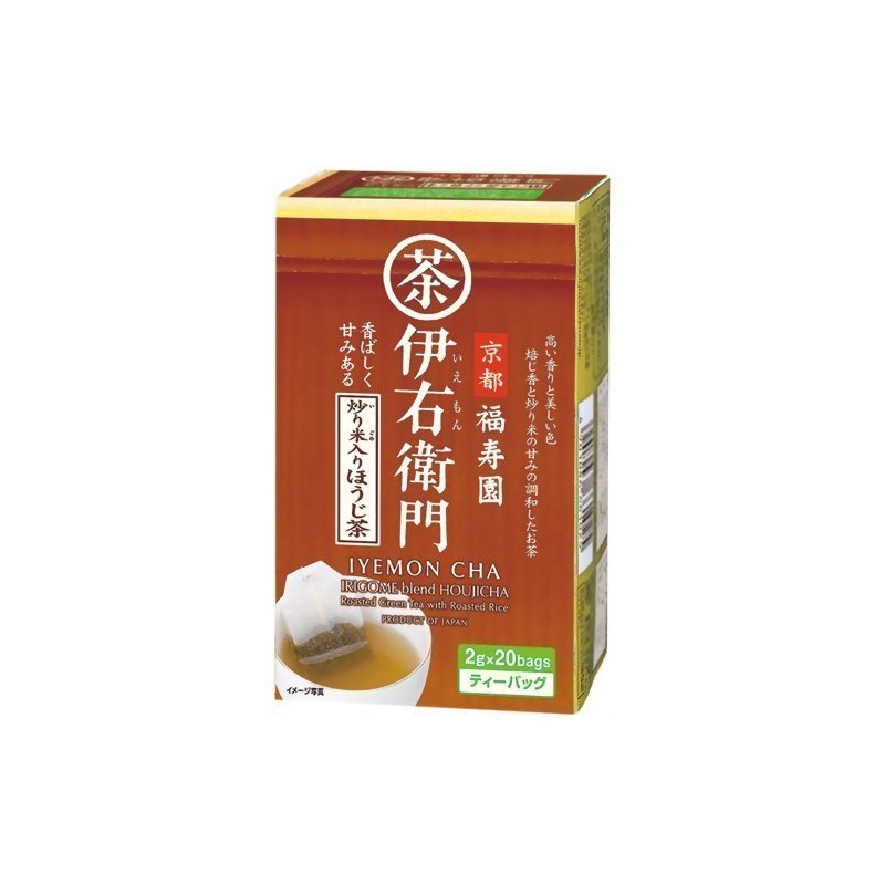 Iemon Roasted Roasted Tea Bag with Fried Rice, 0.07 oz