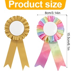 EIHI 6 pieces hobby horse accessories, horse accessories, wooden horse accessories, rosettes for winners, bows in gold, silver and rainbow for horse accessories, a