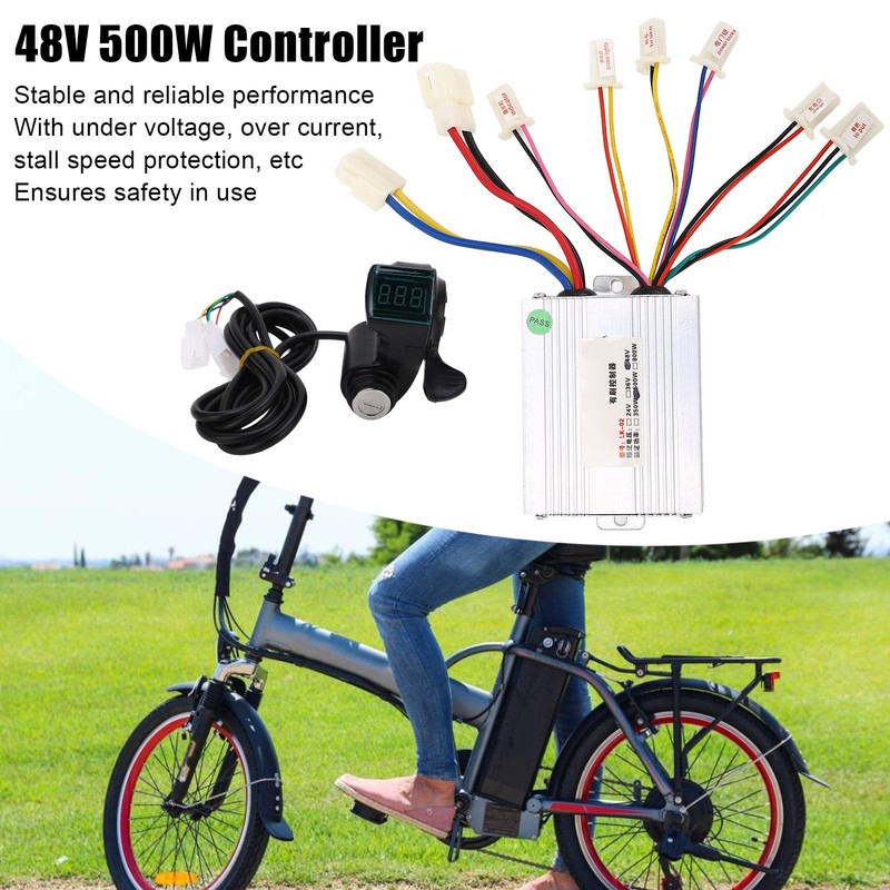 48V 500W Electric Bike Controller Thumb Throttle Set Electric Bicycle