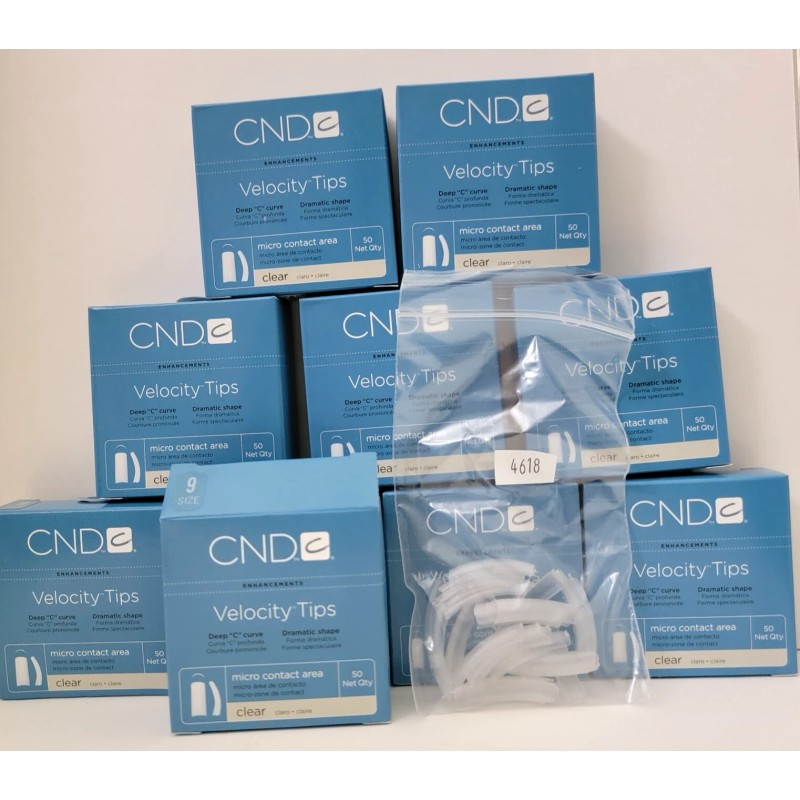 CND VELOCITY TIPS CLEAR NAILS MICRO Contact Area # 9