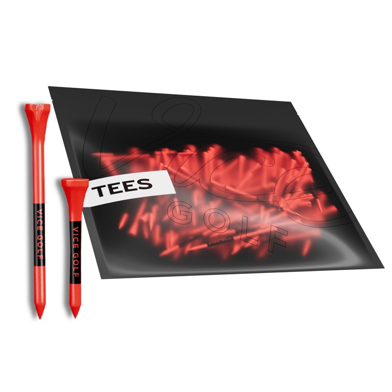 Vice Golf Tees | Neon Red | 60 Driver Tees