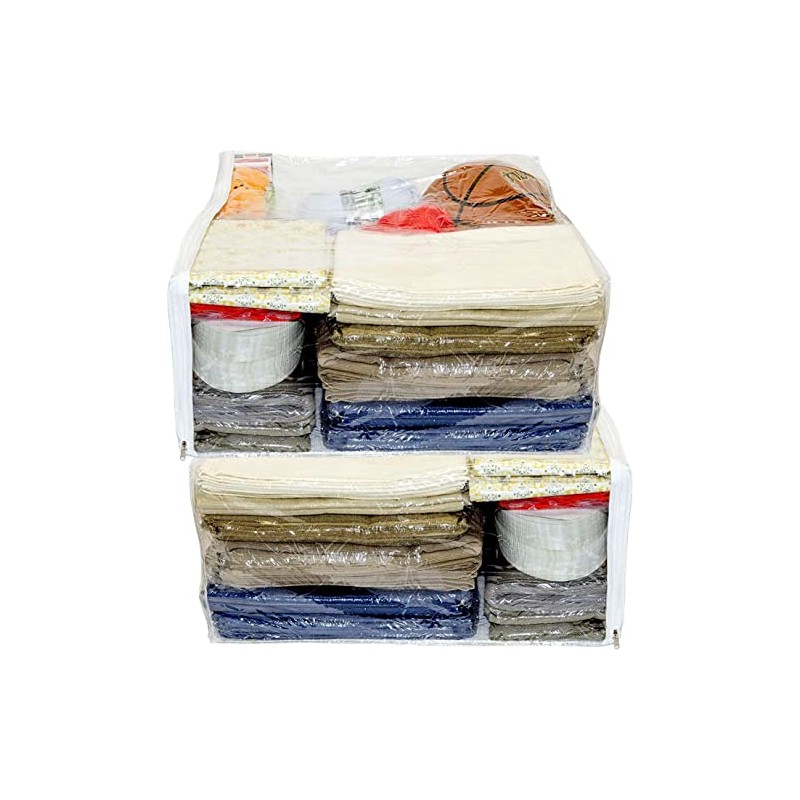 2 pieces 15x18x5 / Heavy Duty Vinyl Zippered Storage Bags