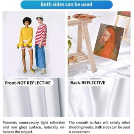 White Photography Backdrops for Photoshoot, HEMMOTOP 10x8 ft White Photo Backdrop Background Curtain, for Video Recording, Photographic Studio, Picture, Party, Photos, Product (Backdrop only)