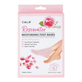 Cala Rosewater Moisturizing Foot Mask - 3 Pack