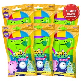Cats vs Pickles - Mystery Bags - Chonks - 6pk Set A - Gold Wave - Bean Filled Plushies! Great for Stocking Stuffers, Advent Calendars, for Kids, Boys, & Girls.
