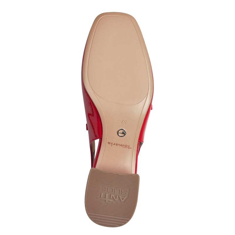 Tamaris Sling Women's Elegant, Red patent