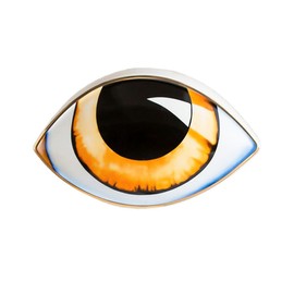 Evil Eye Decor Sculptures, Lucky Statue for Home, Ceramic Turkey Eye for Gifts, Devil Figurines, Living Room Cabinet Decoration (Orange)