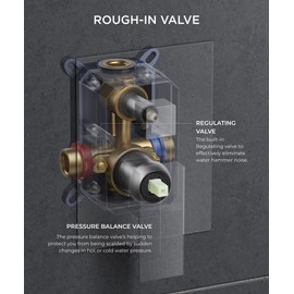 FORIOUS Shower Faucet Set Brushed Nickel -10 Inch Shower System with Solid Brass Pressure Balanced Valve, Rainfall Shower Head and Handle Set, Wall Mounted Shower Fixtures Combo