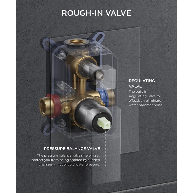 FORIOUS Shower Faucet Set Brushed Nickel -10 Inch Shower System