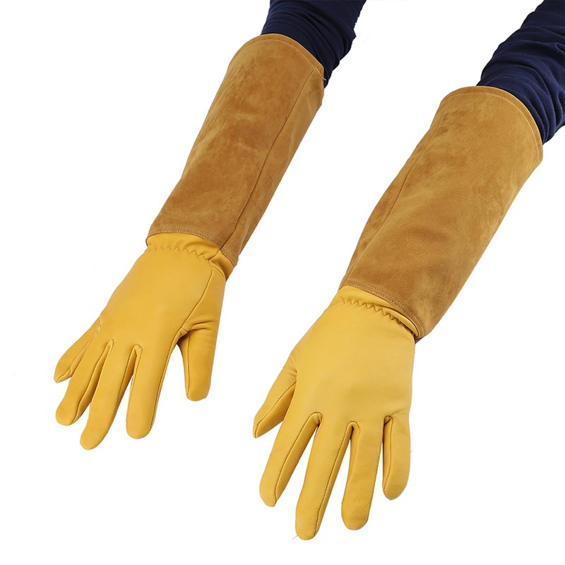 Professional Gardening Gloves Rose Pruning Gardening Leather Gloves Wearproof Puncture