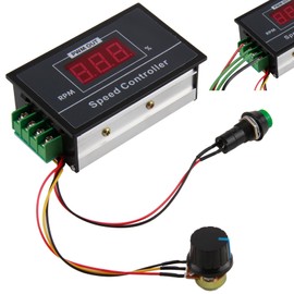 PWM DC Motor Speed Controller with Start/Stop Switch, Speed Controller for Motor, Adjustable Control, Wide Input Voltage Range from 6-60V, 12V, 24V, 36V, 48V, 30A