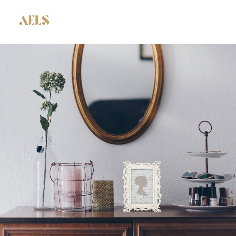 AELS Vintage Picture Frame, Elegant Antique Photo Frames with Glass