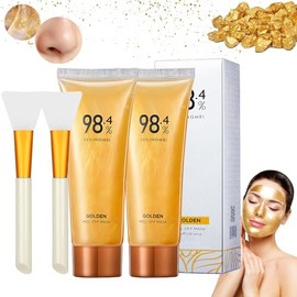 Gold Peel Off Mask, 98.4 Gold Mascarilla Facial, 24K Golden Peel Off Mask Máscara Removedora De Espinillas, Mascarilla Dorada Para Hidratación De...  