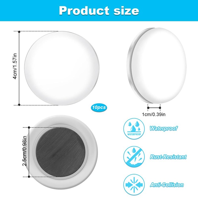Magnetic Shower Curtain Weights,10PCS Magnetic Curtain Weights,Waterproof Drapery Clips for