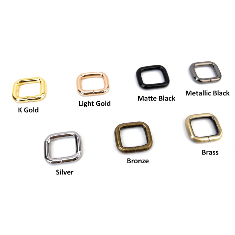 VersaKits - 15 anillos rectangulares de metal resistentes de hierro