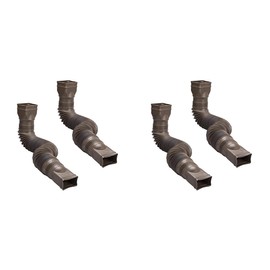 Amerimax 2-Pack Brown Flexible Downspout Extension Gutter Connector Rainwater Drainage (Two Pack)