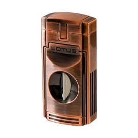 Lotus Lighter Duke V-Cutter Triple Flame Lighter w/ Cutter - Copper