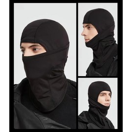2THESTARS Balaclava Face Mask Men, Shiesty Ski Mask with Temperature-Locking and Skin-Friendly Fabric (Black)