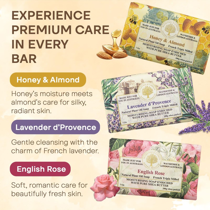 Wavertree & London Natural Soap Bars Gift Set (Set of