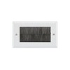 Double Brush Wallplate | White steel