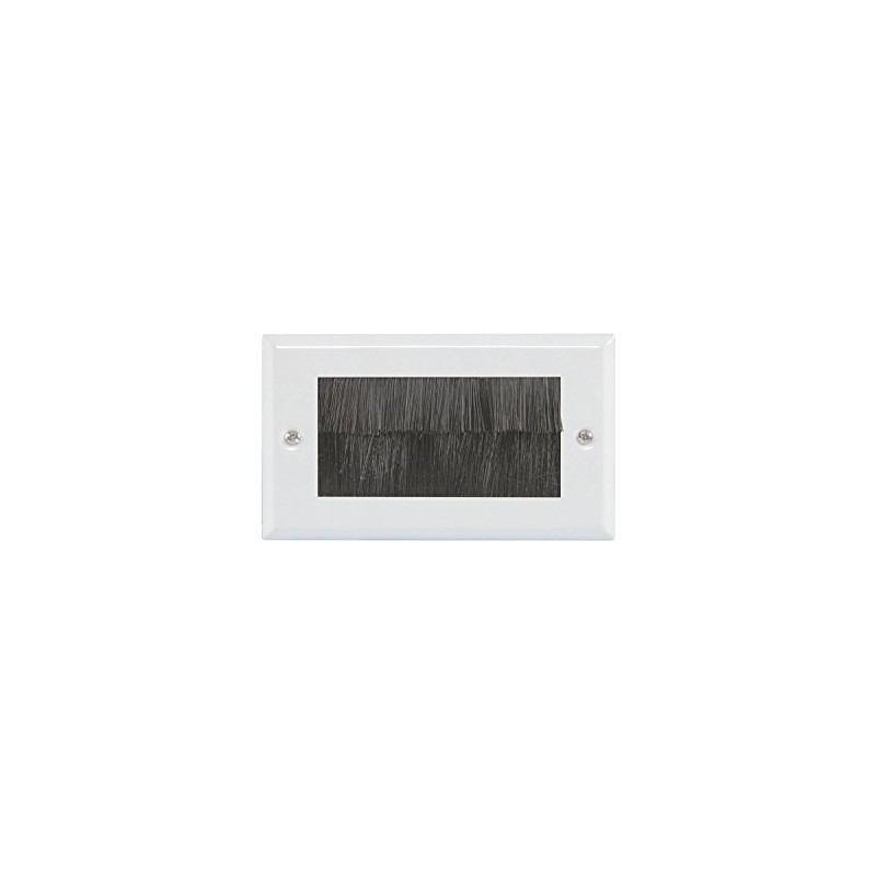 Double Brush Wallplate | White steel