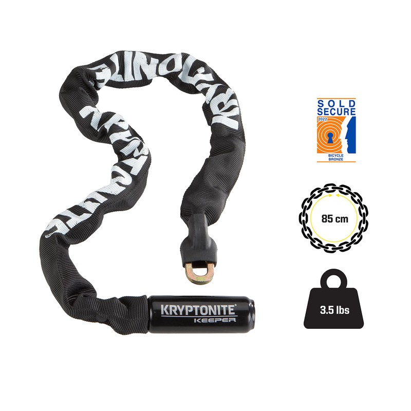 Kryptonite Keeper 785 Bike Chain Lock, 2.8 Feet Long Heavy
