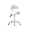 Saddle Stool Rolling Chair with Back Support,Esthetician Tattoo Dental Stool