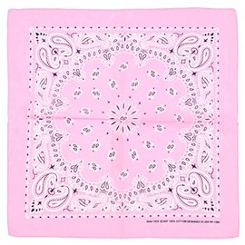 Topkids Accessories Paisley Bandanas for Women and Men, Hair Bandana, Neck Scarf Men, Neck Warmer Men, Head Band, Bandana Scarf, Face cover, Bandana Headband (Light Pink)