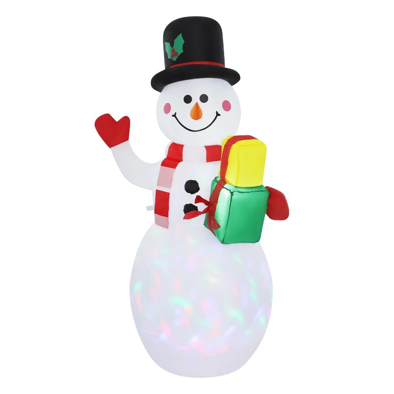 4.92ft Christmas Inflatable Snowman Blow-up Snowman Christmas Decoration LED RGB