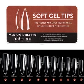 Ultra Thin & Invisible Nail Tips Short Long Oval Half T Shape Ballet Colored Tarp False Nails Foot Tips Practice Long Tips for Cutting Length & DIY Nail Art Case Gel Nail (12)