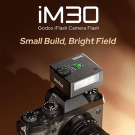 Godox iM30 Mini Flash Camera Flash for Canon Sony Nikon Fuji Olympus Camera , GN15 7 Levels Flash Output CCT 6500K±200K Mini Flash Speedlite 230 Full Power Flash
