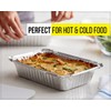 Zuvo Large Disposable Aluminium Foil Trays Containers with Paper Lids