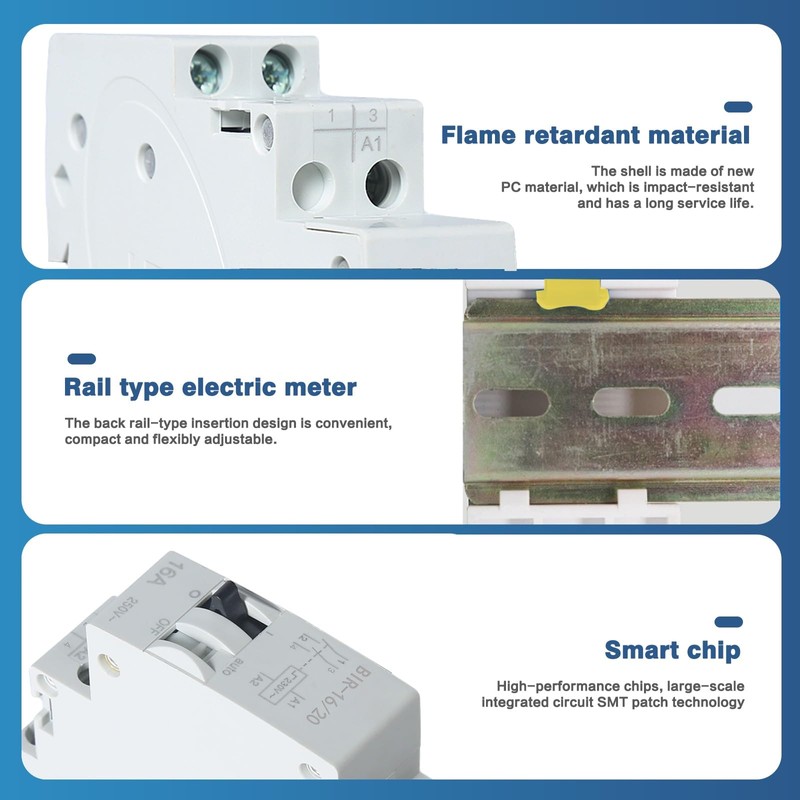DEWIN Electronic Pulse Relay, 16A AC230V/DC110V Double Voltage Pulse Relay,