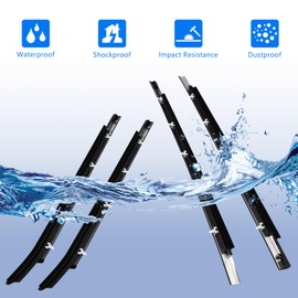 Fancemot Front & Rear Window Belt Moldings Window Belt Weatherstrip Window Weather Stripping Compatible with Toyota Tundra Double Cab 2000-2006 OE# 75720-0C010 75710-0C010 75740-0C022 75730-0C022