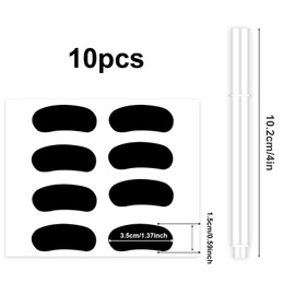 KINBOM 40 Pairs Sports Eye Black Stickers, Eye Black Under Eye Black Stickers for Adults Kids with 1 White Pencil for Baseball Softball Football Themed Party Supplies