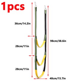 Antrader Portable Boat Boarding Ladder,1Pcs Boat Rope Ladder 3 Step Rope Ladder for Boat Portable Boat Rope Ladder Rope Ladder for Inflatable Boat Pontoon Boat Sailboat Kayak