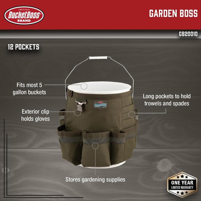 Bucket Boss - Garden Boss Bucket Tool Organizer (Fits 5