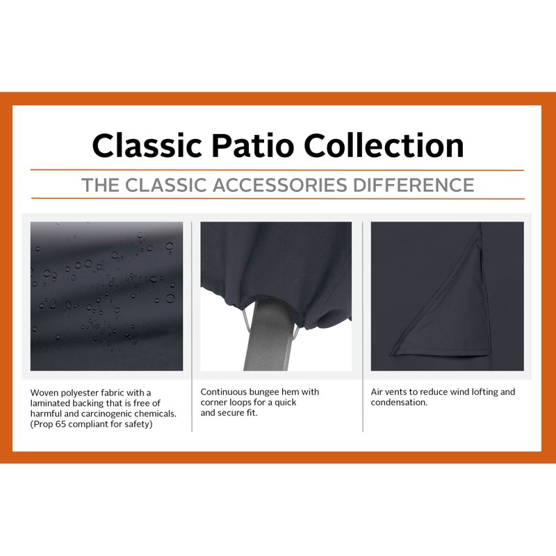 Classic Accessories Water-Resistant 58 Inch BBQ Grill Cover with Grill