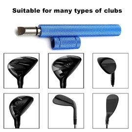 EDIONS Golf Club Cleaning Tool Set, Retractable Golf Club Brush and 2 Golf Club Groove Sharpener for U & V-Grooves with Foldable Golf Divot Repair Tool for Cleaning Golf Clubs, Approach Clubs