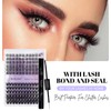 Individual Eyelash Clusters, Lashes, D Curl, 12-16 mm, 0.07 mm,