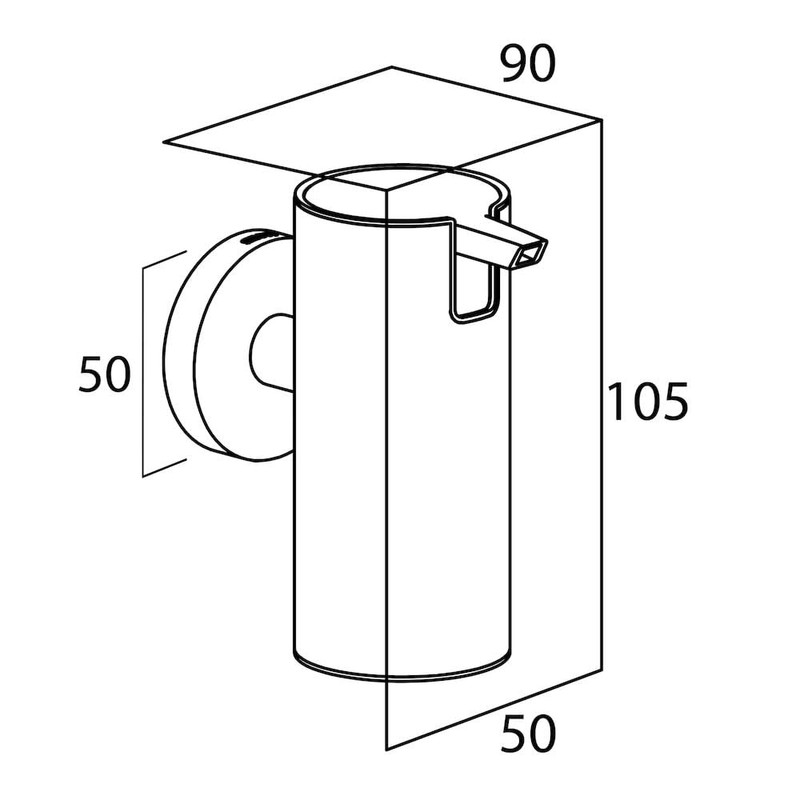 Tiger Boston Soap Dispenser Extra Small, ABS, Stainless Steel Brushed,