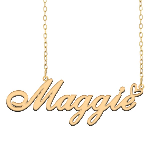 A168A Maggie Custom Name Necklace Customized Personalized Plated Name Necklace