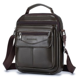 COSCOOA Shoulder Bag for Men Leather Man Bag Man Purse Crossbody Bags for Men Leather Handbag Bag for Men Messenger Briefcase Satchel Travel bag