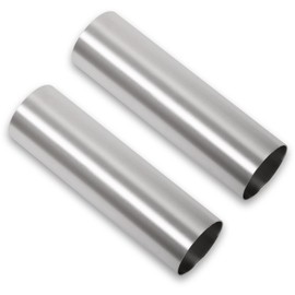 Podavelle 3.5 Inch 89mm OD Aluminum Intercooler Pipe Piping Air Intake Tube Straight 11.8" 300mm Long, Brushed Finish, Pack of 2