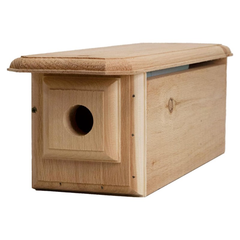 Bird Habitats Horizontal Bluebird House – Predator-Resistant Nest Box by
