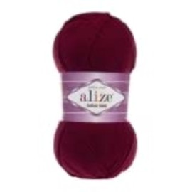 55% Cotton 45% Acrylic Alize Cotton Gold Yarn 1 Skein/Ball 100 gr 360 yds (57 - Burgundy)