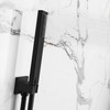 ENKI, O07, Square Shower Outlet Elbow with Holder, Brass Black