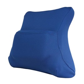 Miyoshi ORG-TKC01/BL Memory Foam Lumbar Cushion, Black, Soft Cushion and Hard Case Reduces Lower Burden, Storage Case Included, Compact Storage, Telework, Work from Home, Travel, Long Distance Travel, Airplanes, Cars, Blue, Cushion: Approx. W 12.2 x H 10