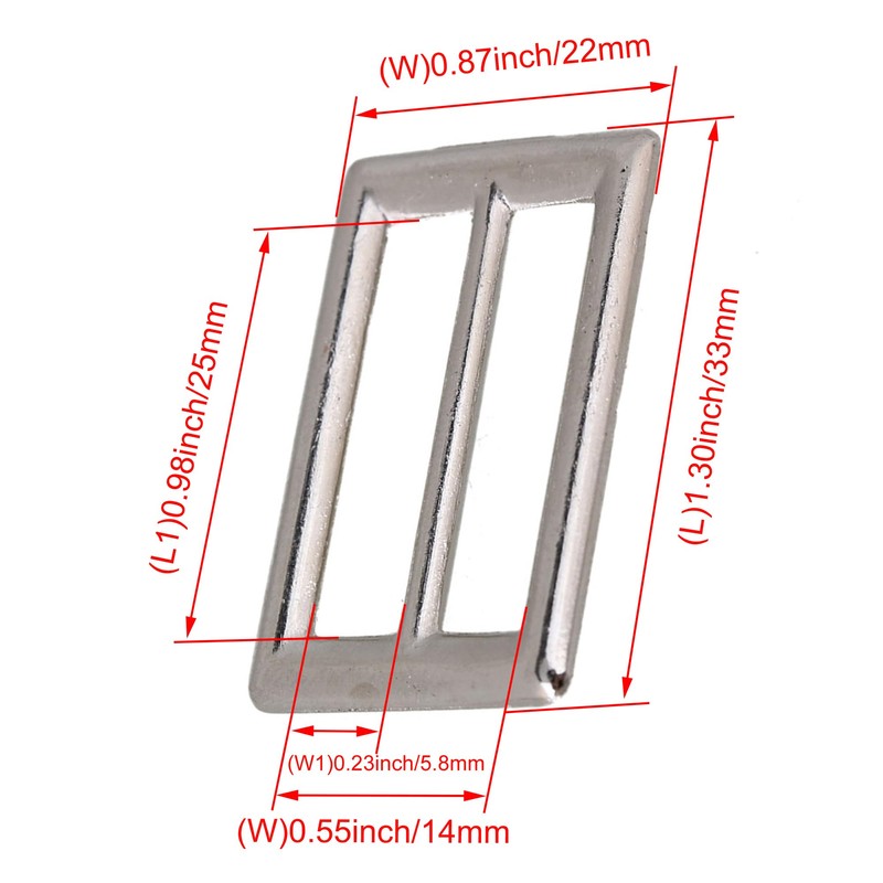 10 Pieces Slide Buckle Metal 1 Inch Slider for Fasteners,